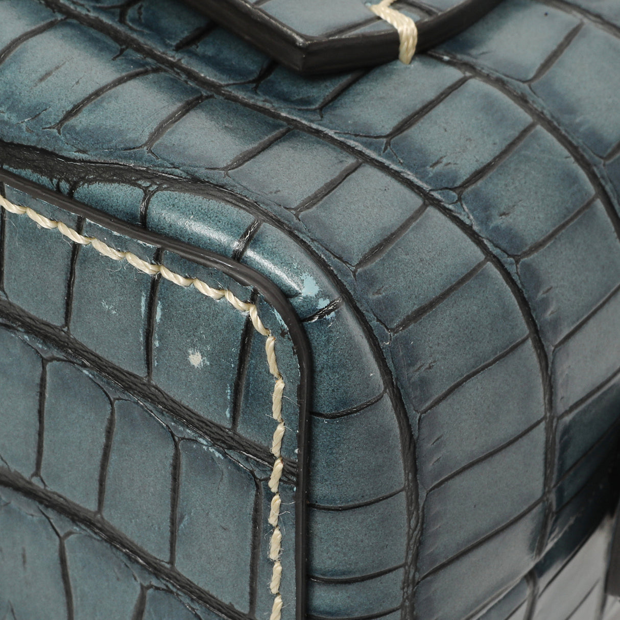 Chloe Blue Crocodile Embossed Small Daria Handbags Chloe