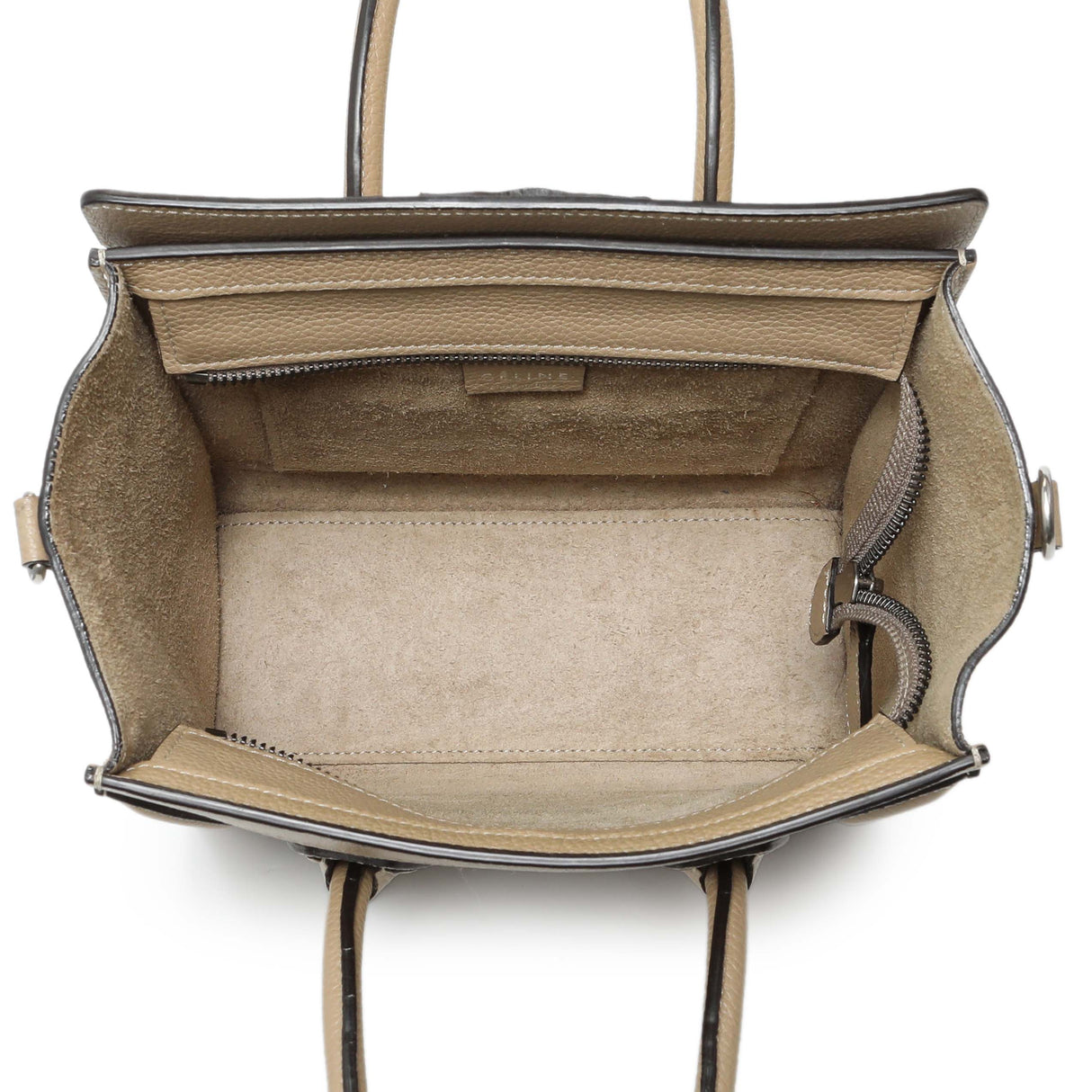 Celine Dune Drummed Calfskin Nano Luggage Handbags Celine