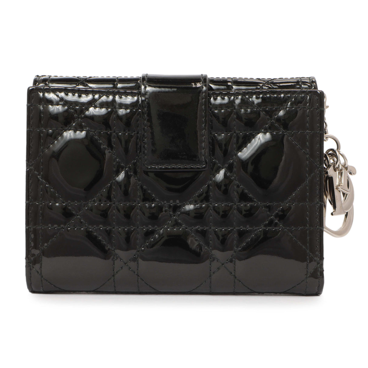 Christian Dior Black Patent Lady Dior Wallet Accessories Christian Dior