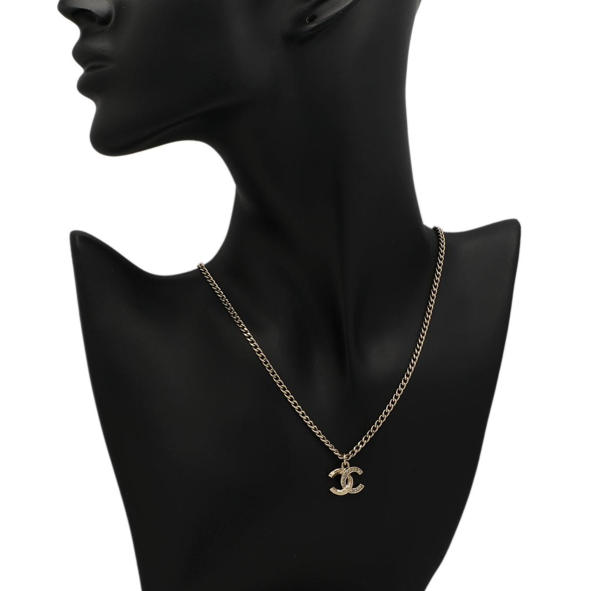 Chanel Crystal CC Pendant Necklace Designer Jewellery Chanel