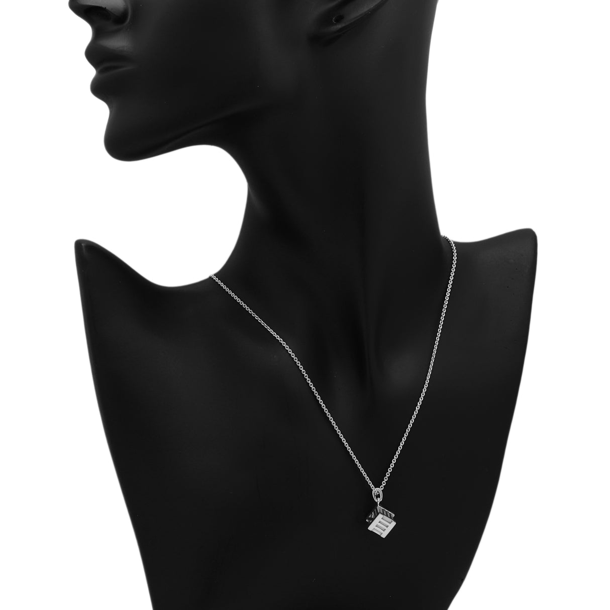 Tiffany & Co. Sterling Silver Atlas Cube Pendant Necklace Designer Jewellery Tiffany and Co