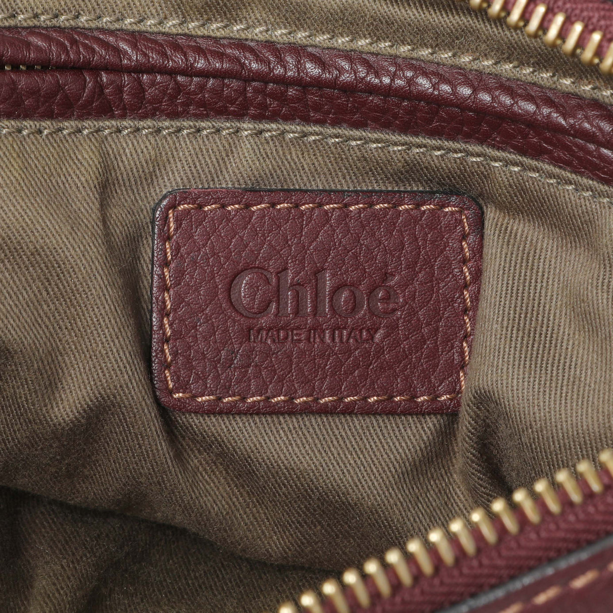 Chloe Burgandy Calfskin Medium Marcie Satchel Handbags Chloe