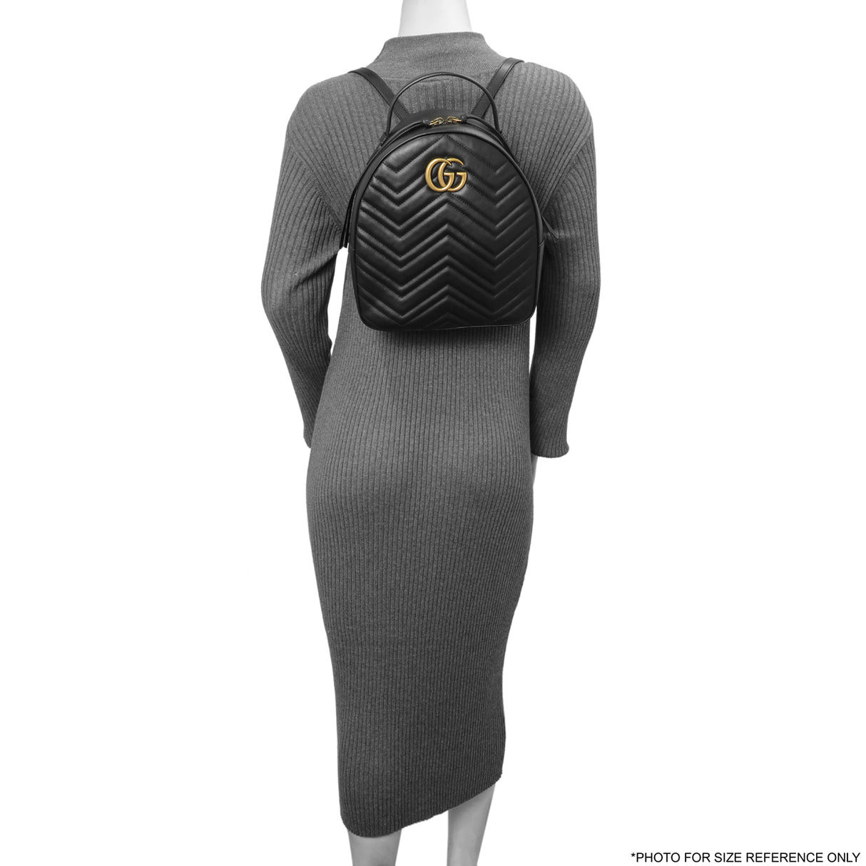 Gucci Black Calfskin Matelasse GG Marmont Backpack Handbags Gucci