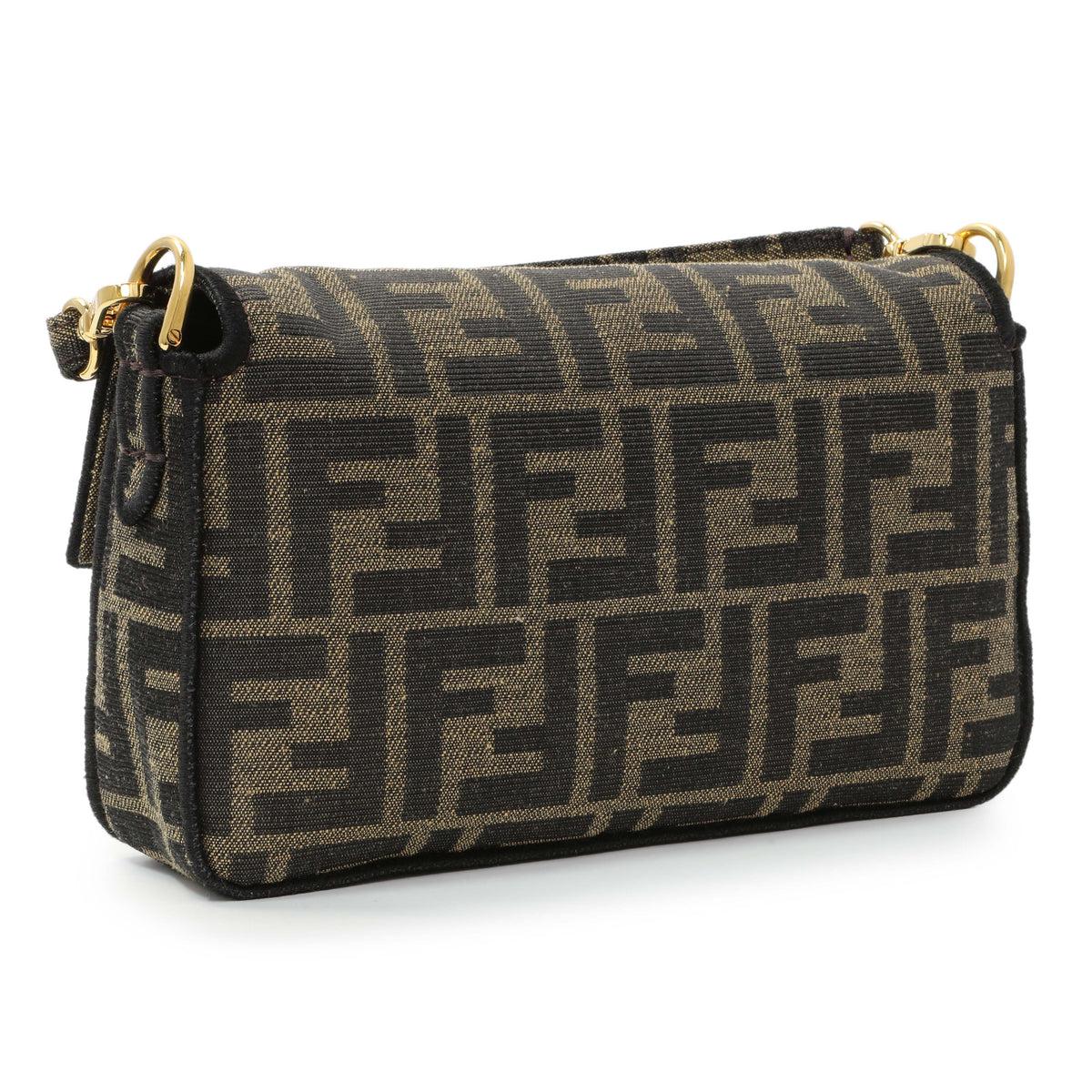 Fendi Fabric Jacquard Ff 1974 Mini Baguette Handbags Fendi