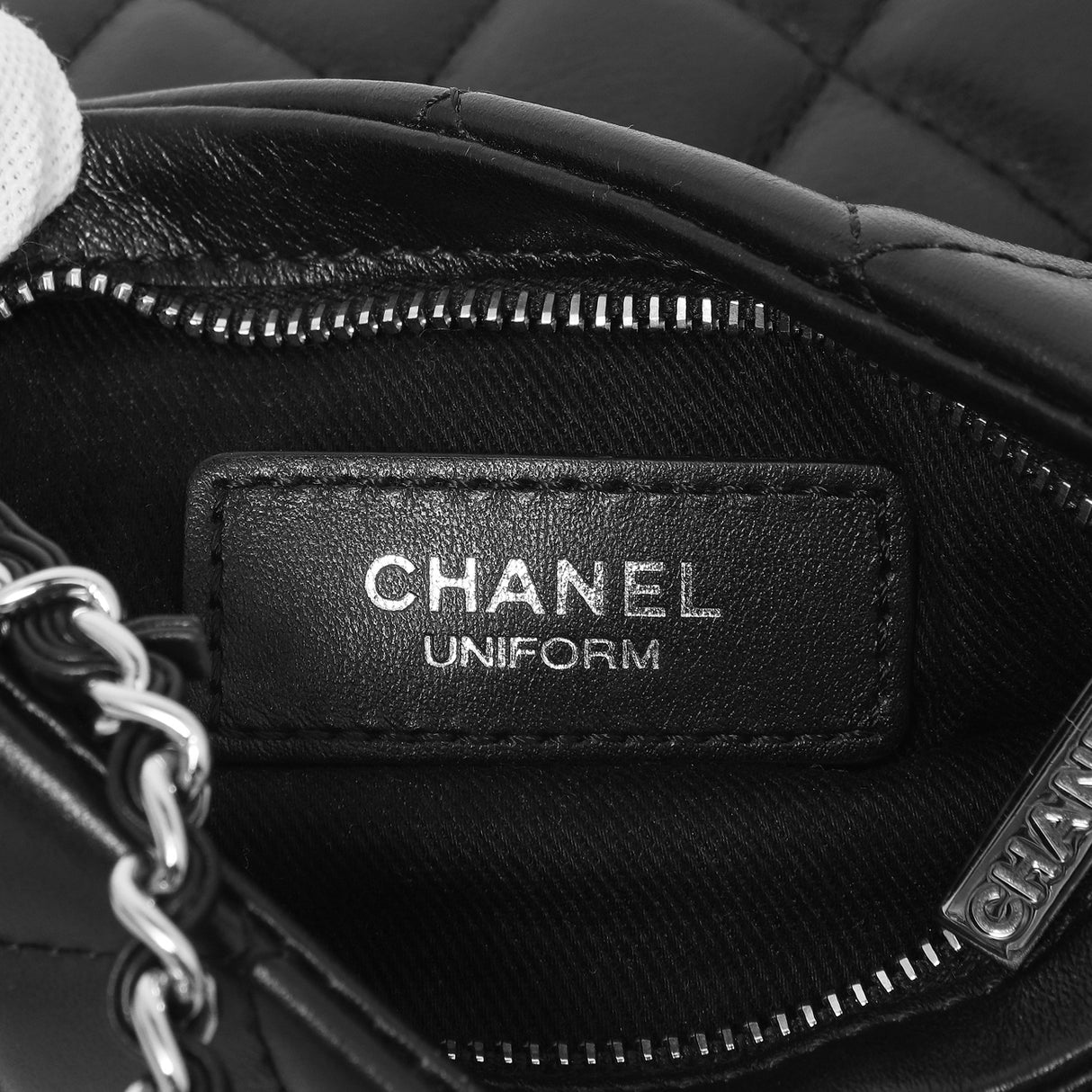 Chanel Black Quilted Calfskin Uniform Crossbody Bag Handbags Chanel