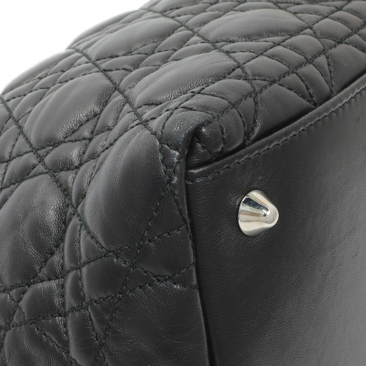 Christian Dior Black Lambskin Cannage Soft Lady Dior Handbags Christian Dior