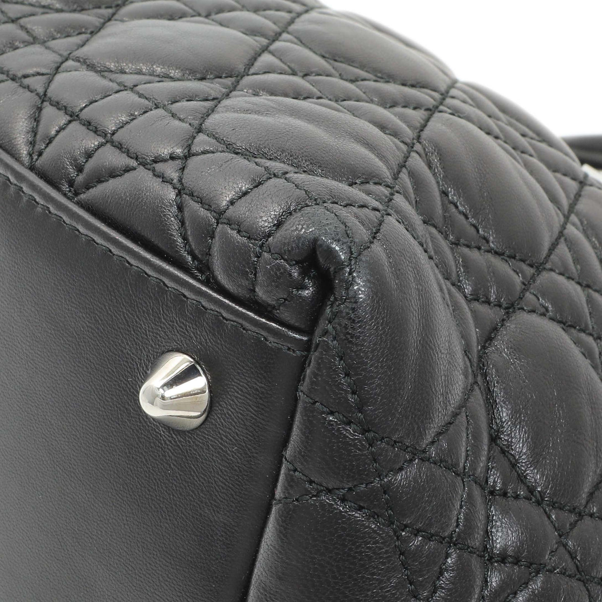 Christian Dior Black Lambskin Cannage Soft Lady Dior Handbags Christian Dior