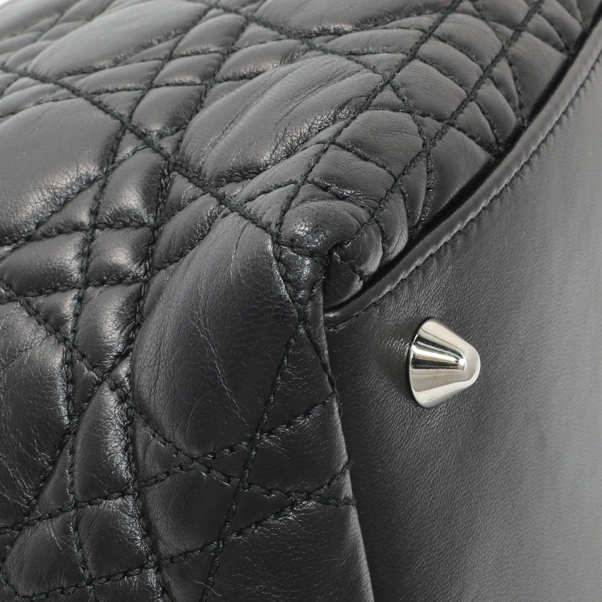 Christian Dior Black Lambskin Cannage Soft Lady Dior Handbags Christian Dior