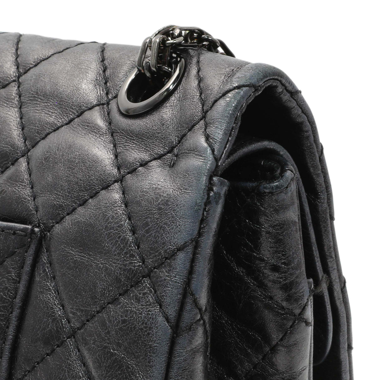-6 items Fri June 26 ⬆️- Chanel Charcoal Grey Metallic Aged Calfskin 2.55 Reissue Double Flap 227 Handbags Chanel