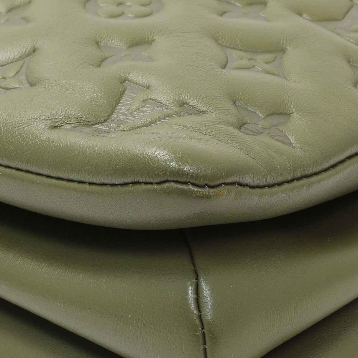 Louis Vuitton Green Monogram Embossed Lambskin Coussin MM Handbags Louis Vuitton