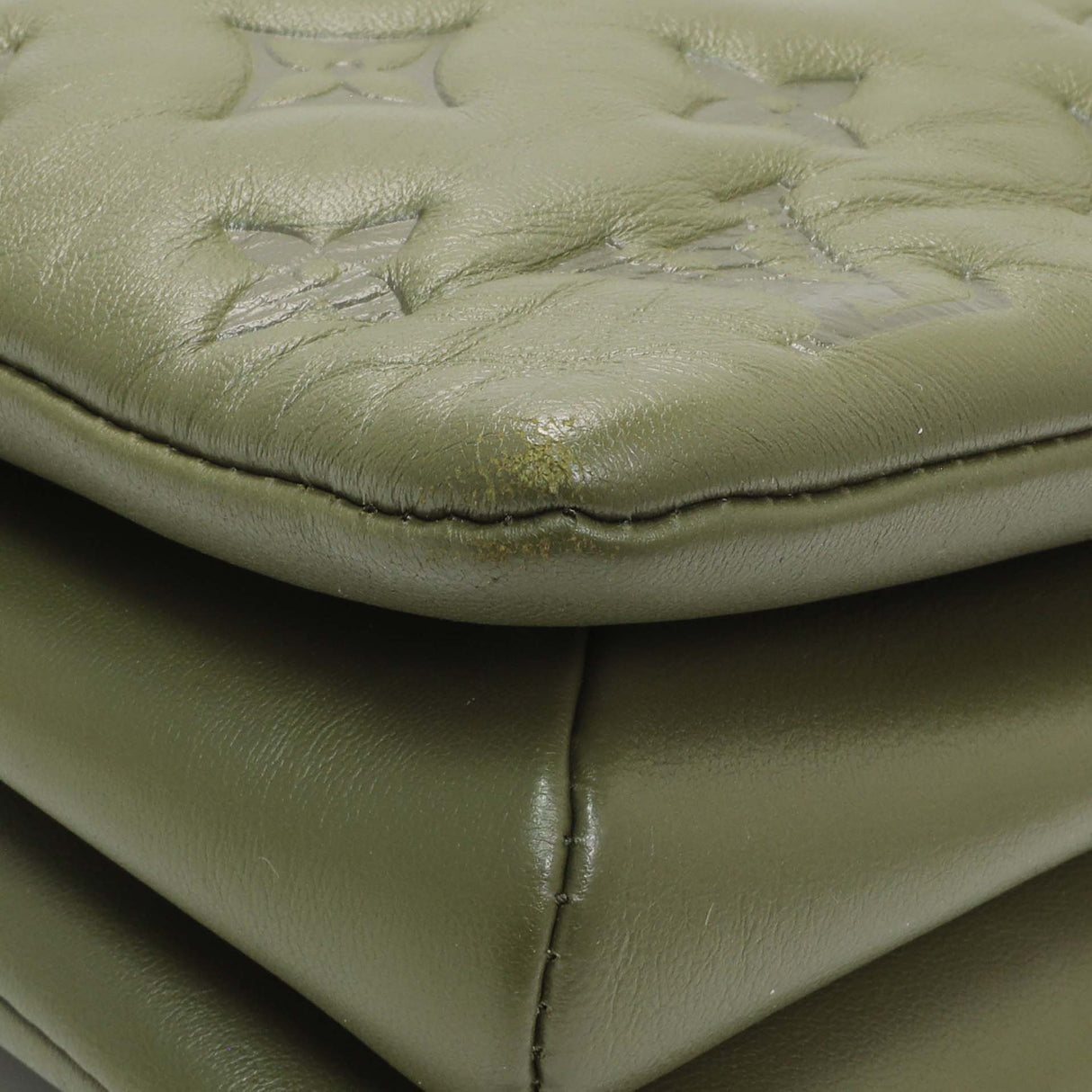 Louis Vuitton Green Monogram Embossed Lambskin Coussin MM Handbags Louis Vuitton