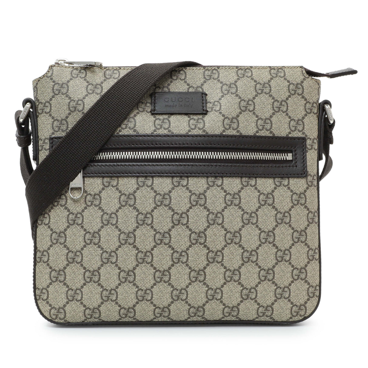 Gucci GG Supreme Monogram Flat Messenger Handbags Gucci