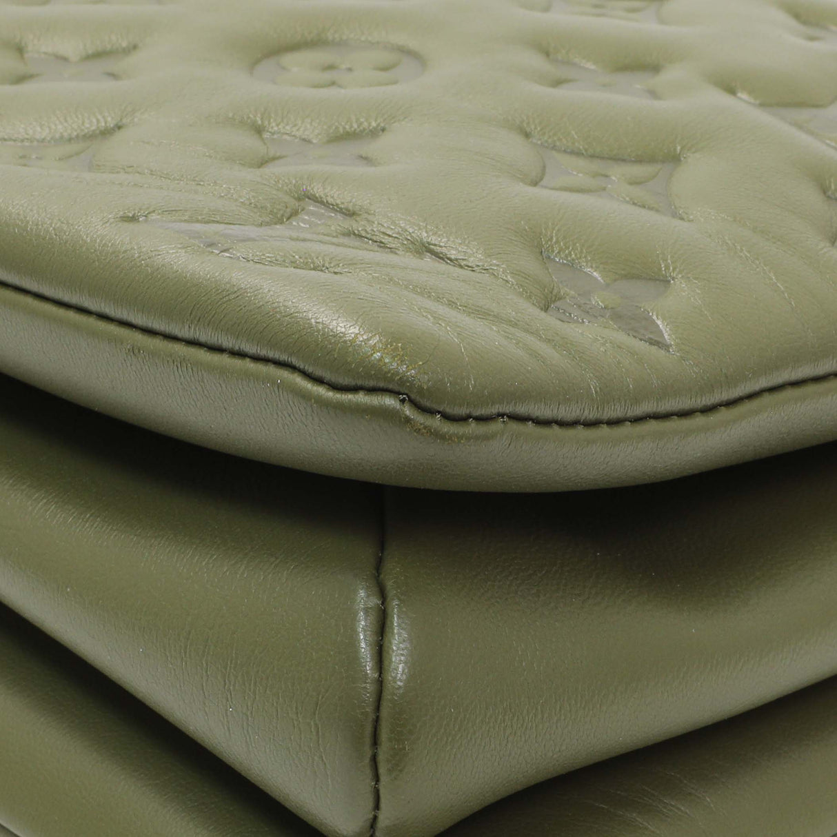 Louis Vuitton Green Monogram Embossed Lambskin Coussin MM Handbags Louis Vuitton