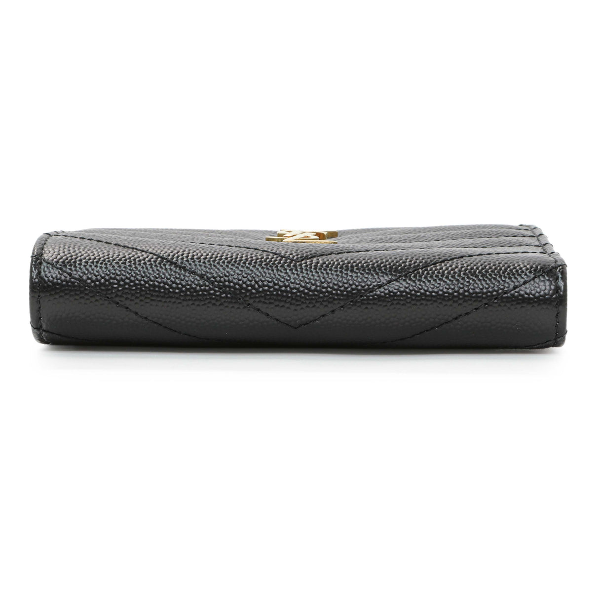 Saint Laurent Black Grain De Poudre Cassandra Matelasse Bi-fold Wallet Accessories Saint Laurent