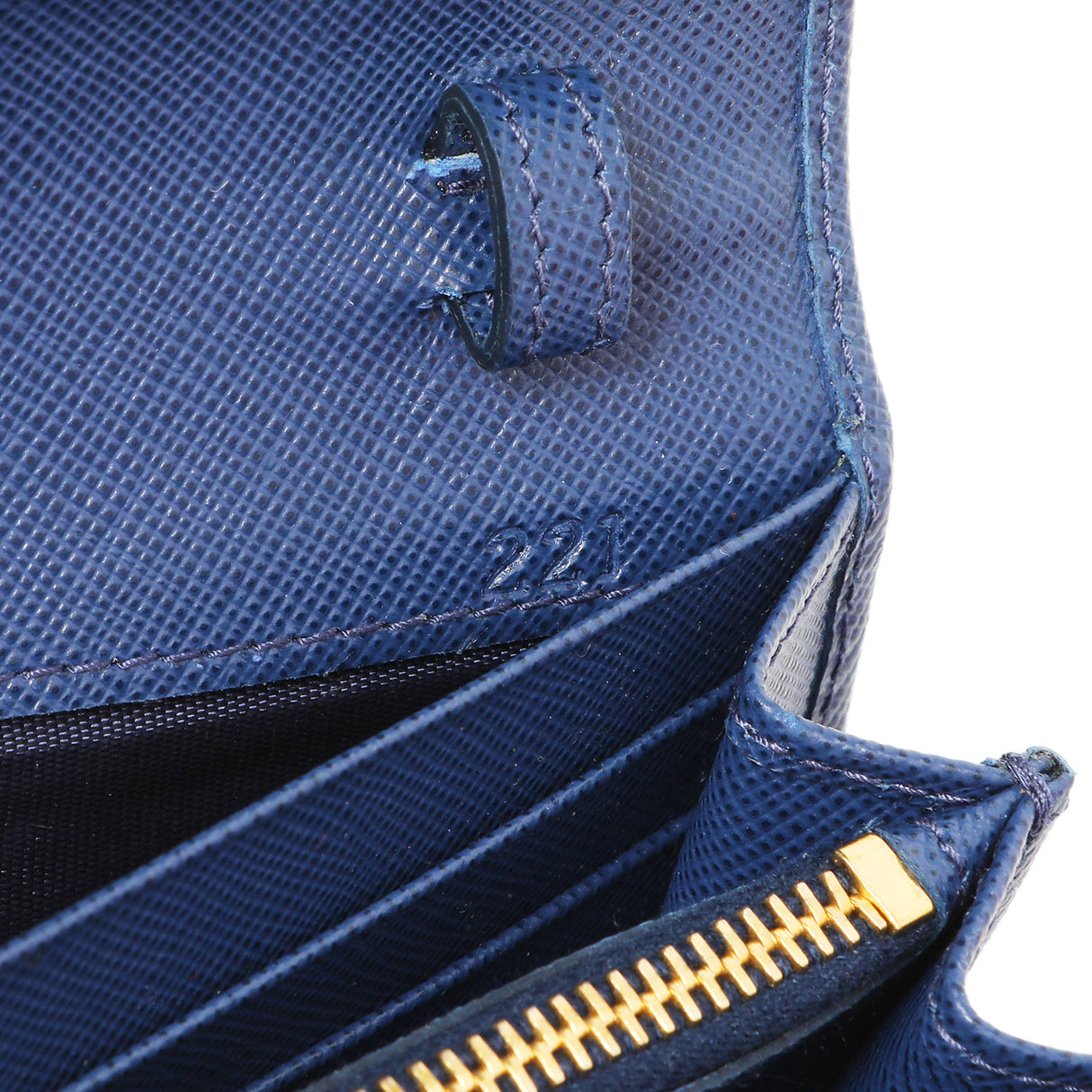 Prada Blue Saffiano Chain Wallet Handbags Prada