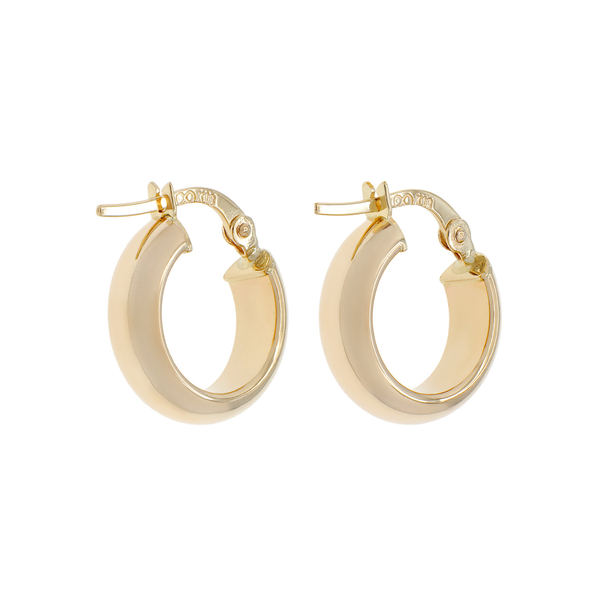 18K Yellow Gold Hoop Earrings Fine Jewellery Modaselle