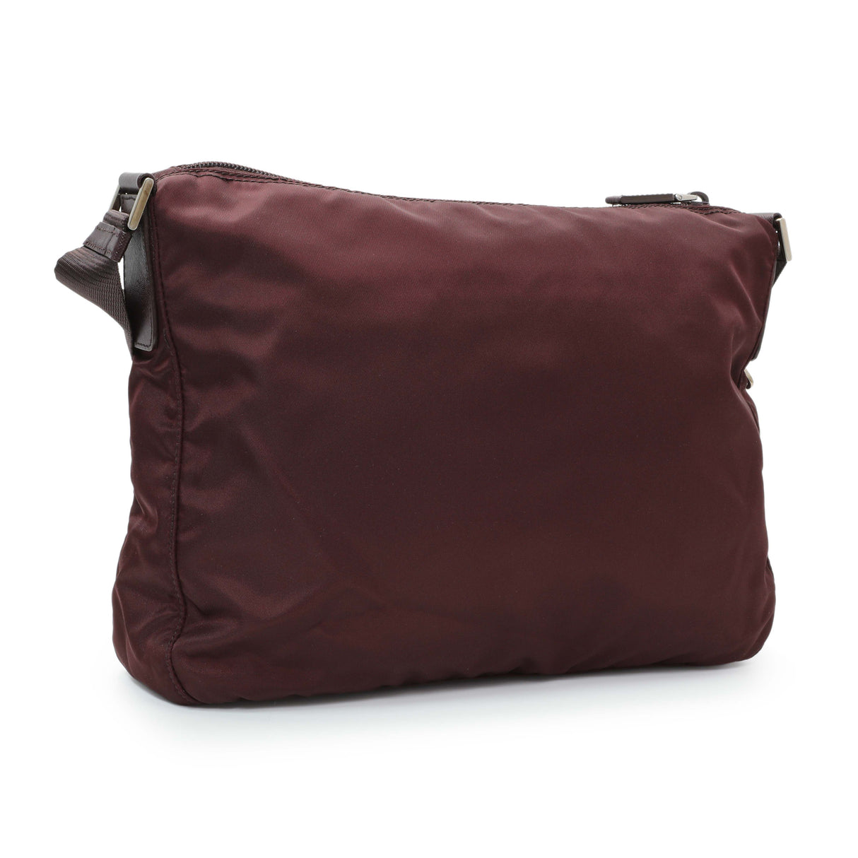 Prada Burgundy Tessuto Nylon Messenger Bag Handbags Modaselle