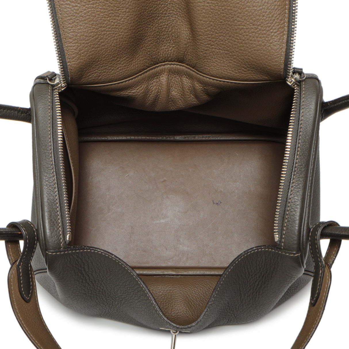 Hermes Etain Etoupe Clemence Lindy 30 Handbags Hermes