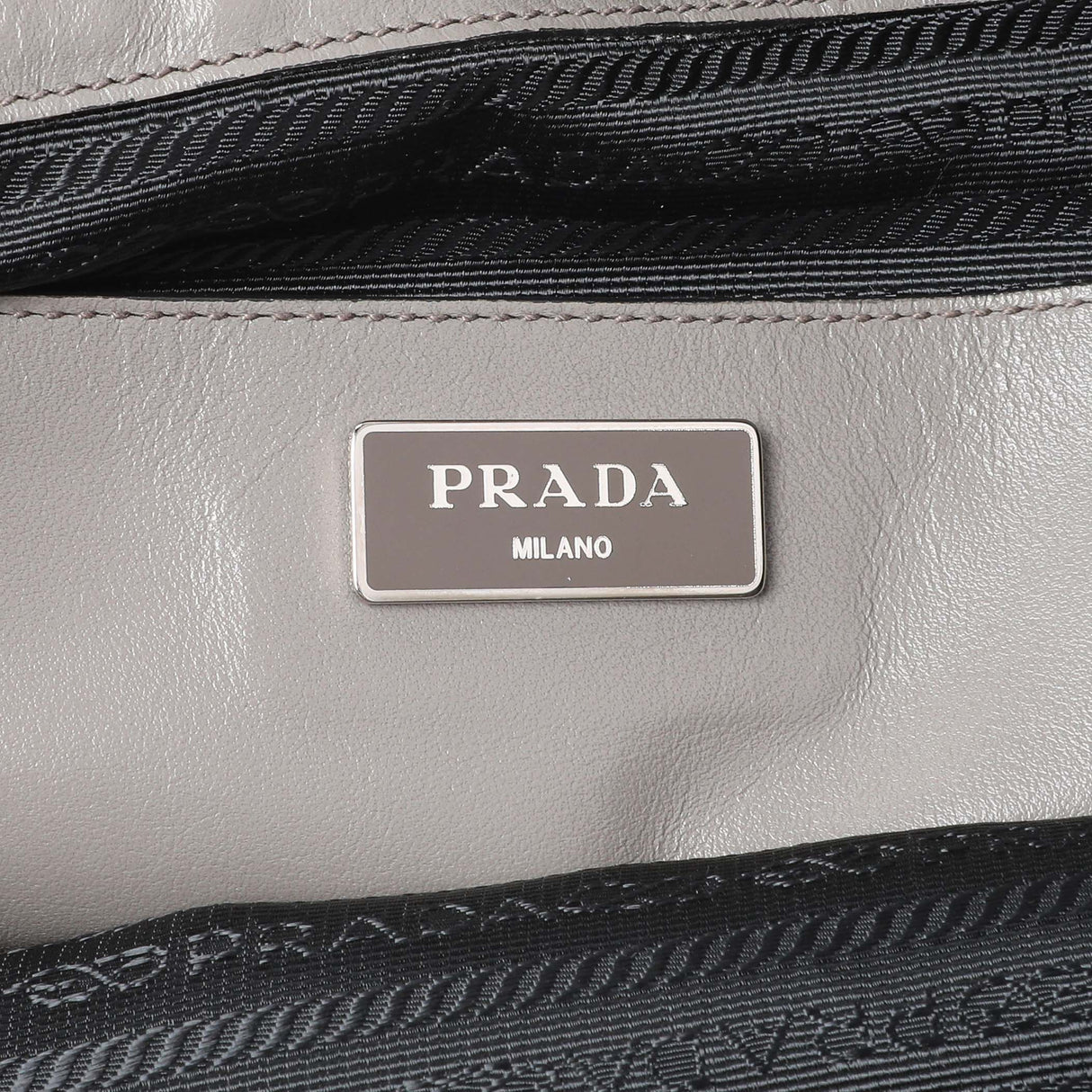 Prada Argilla Smooth Calfskin Leather Double Handle Satchel Bag Handbags Prada
