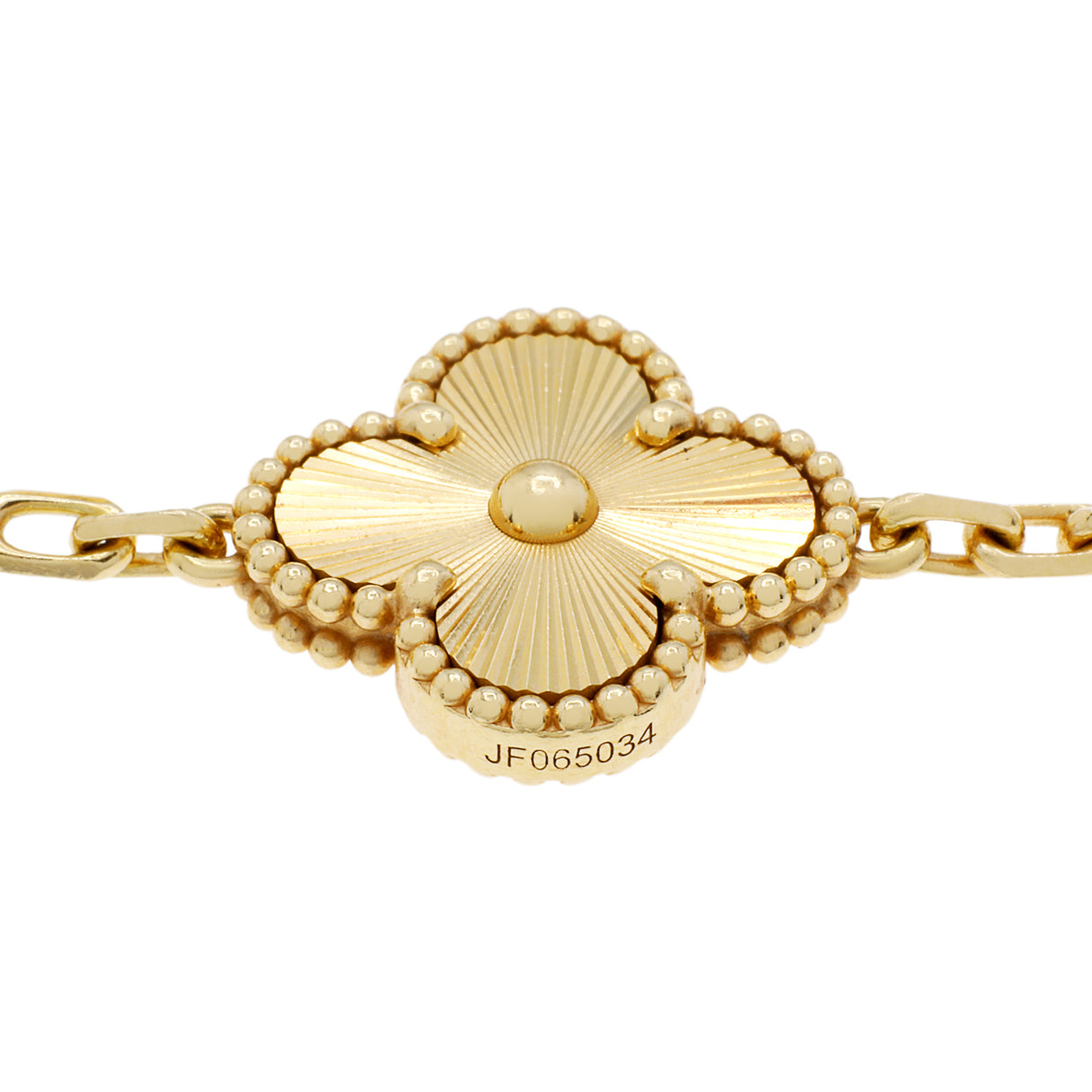 Van Cleef & Arpels 18K Yellow Gold Diamond 5 Motifs Vintage Alhambra Bracelet Designer Jewellery Van Cleef and Arpels