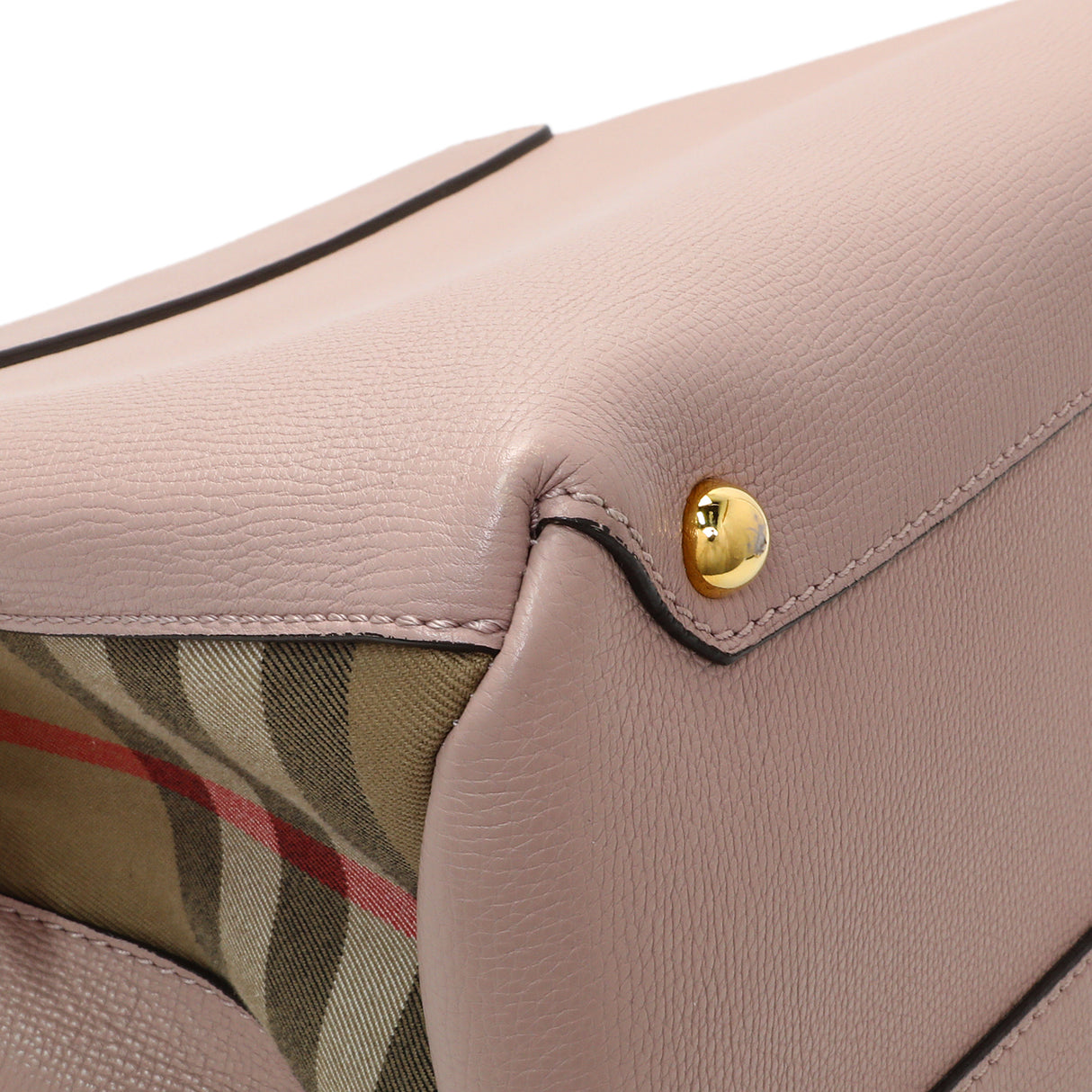 Burberry Pale Orchid Derby Calfskin House Check Medium Camberley Handbags Burberry