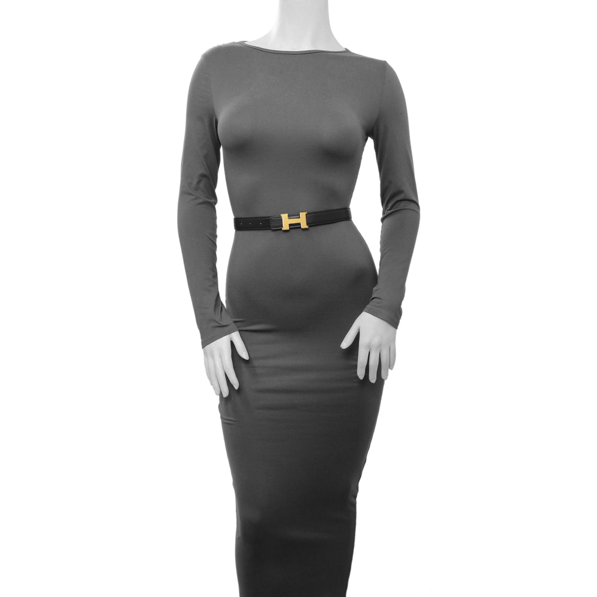Hermes Black Swift Gold Epsom 24mm Mini Constance Reversible H Belt Accessories Hermes