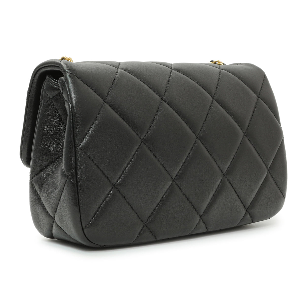 Chanel Black Quilted Lambskin Pearl Small Flap Handbags Chanel