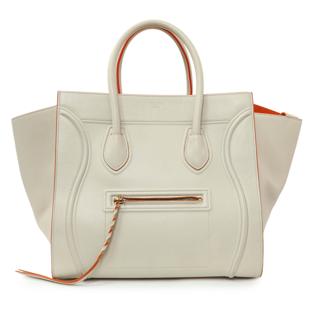 Celine Ivory Supple Calfskin Large Phantom Luggage Handbags Celine