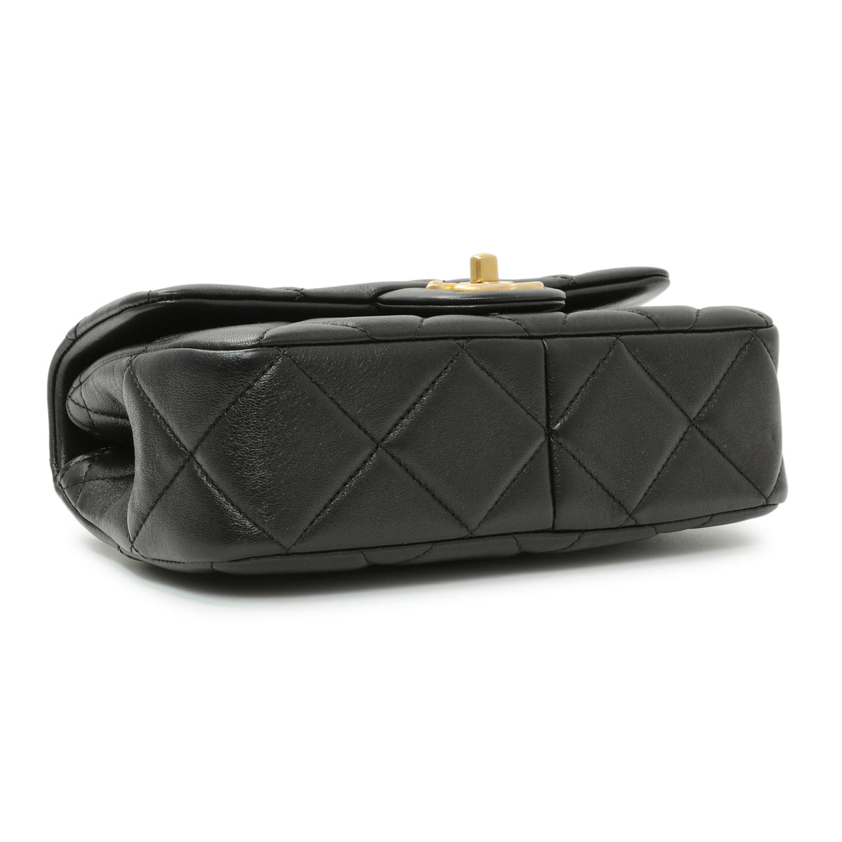 Chanel Black Quilted Lambskin Pearl Small Flap Handbags Chanel