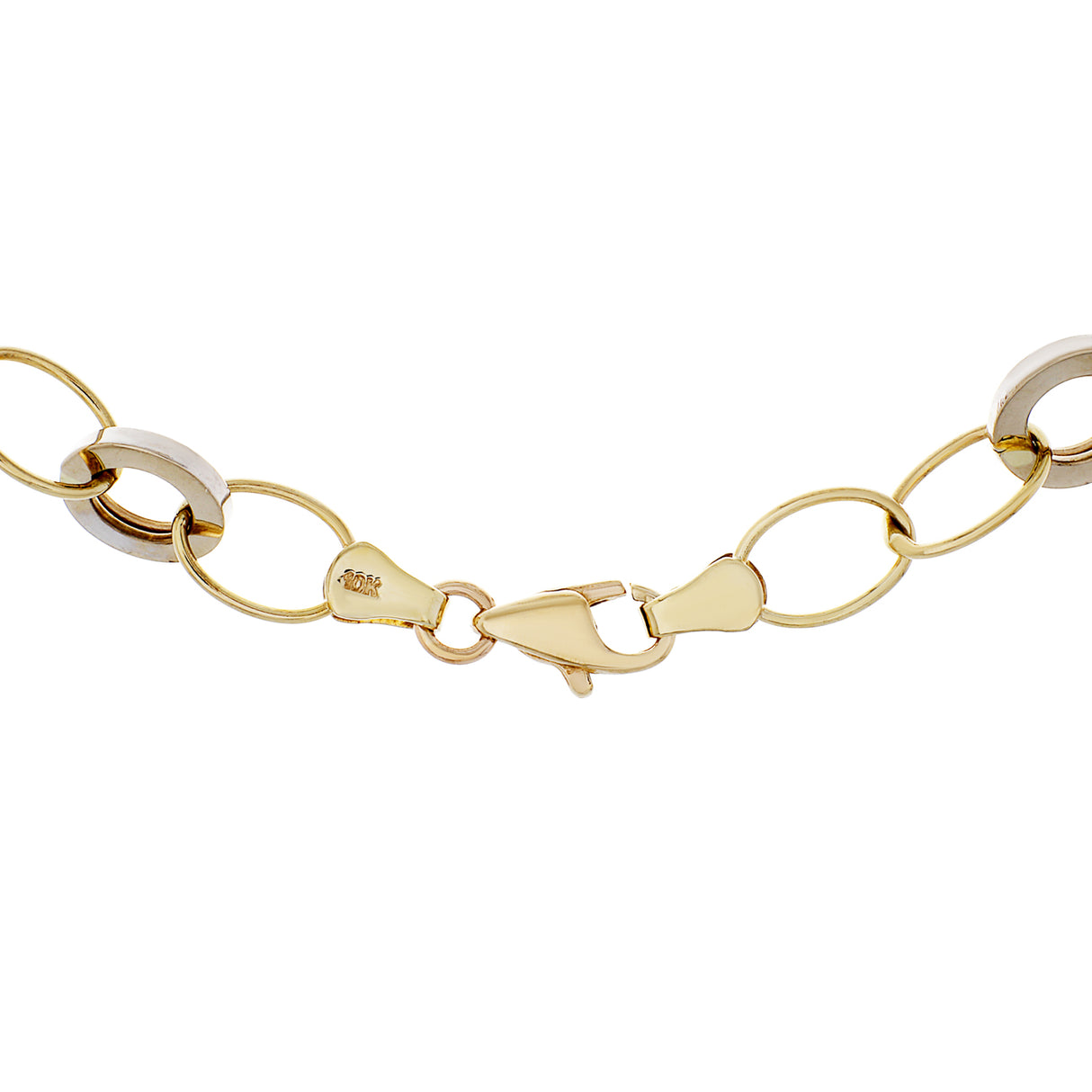 10K Yellow/White Gold Lariat Necklace Fine Jewellery Modaselle