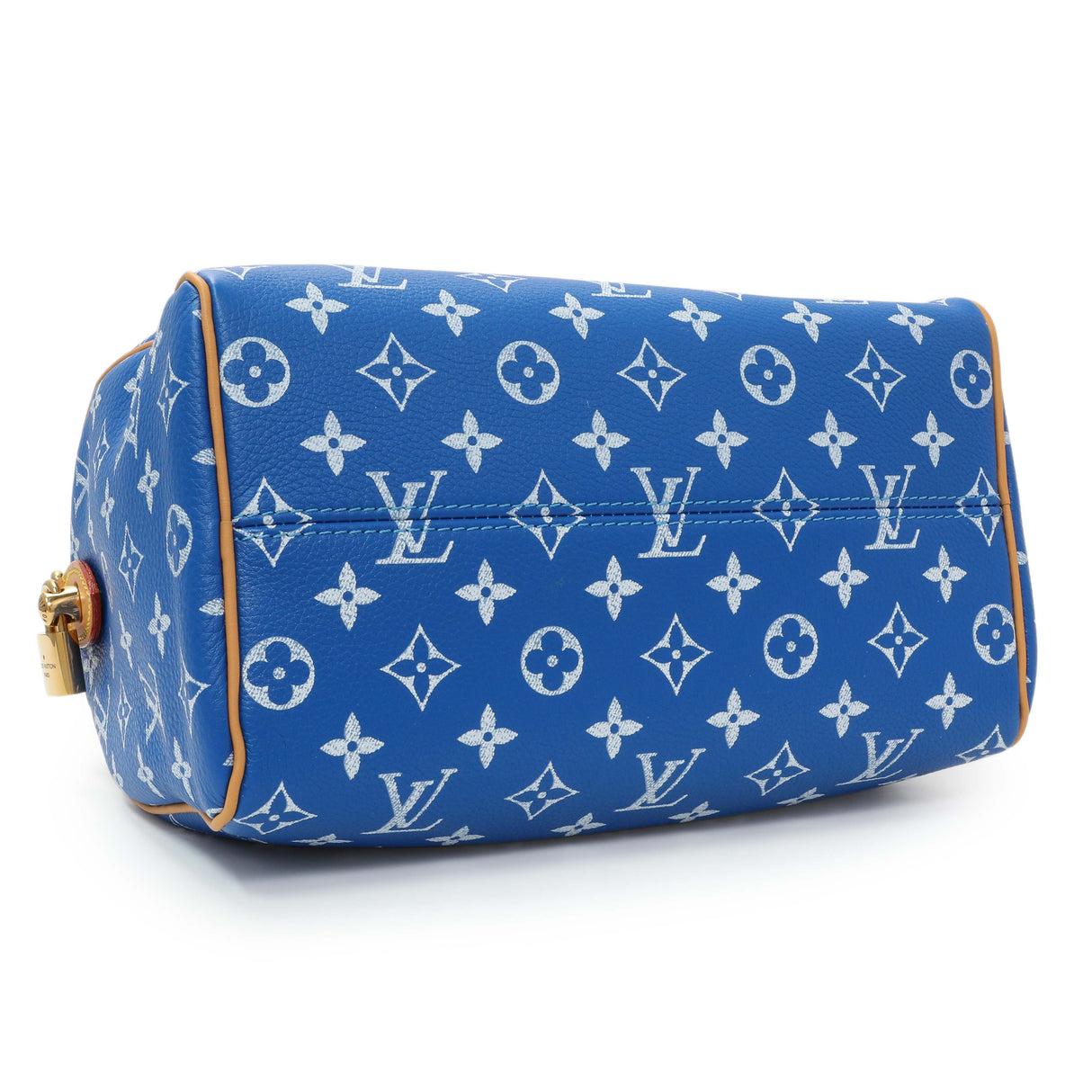 Louis Vuitton Blue Soft Calfskin Monogram Speedy P9 Bandouliere 25 Handbags Louis Vuitton