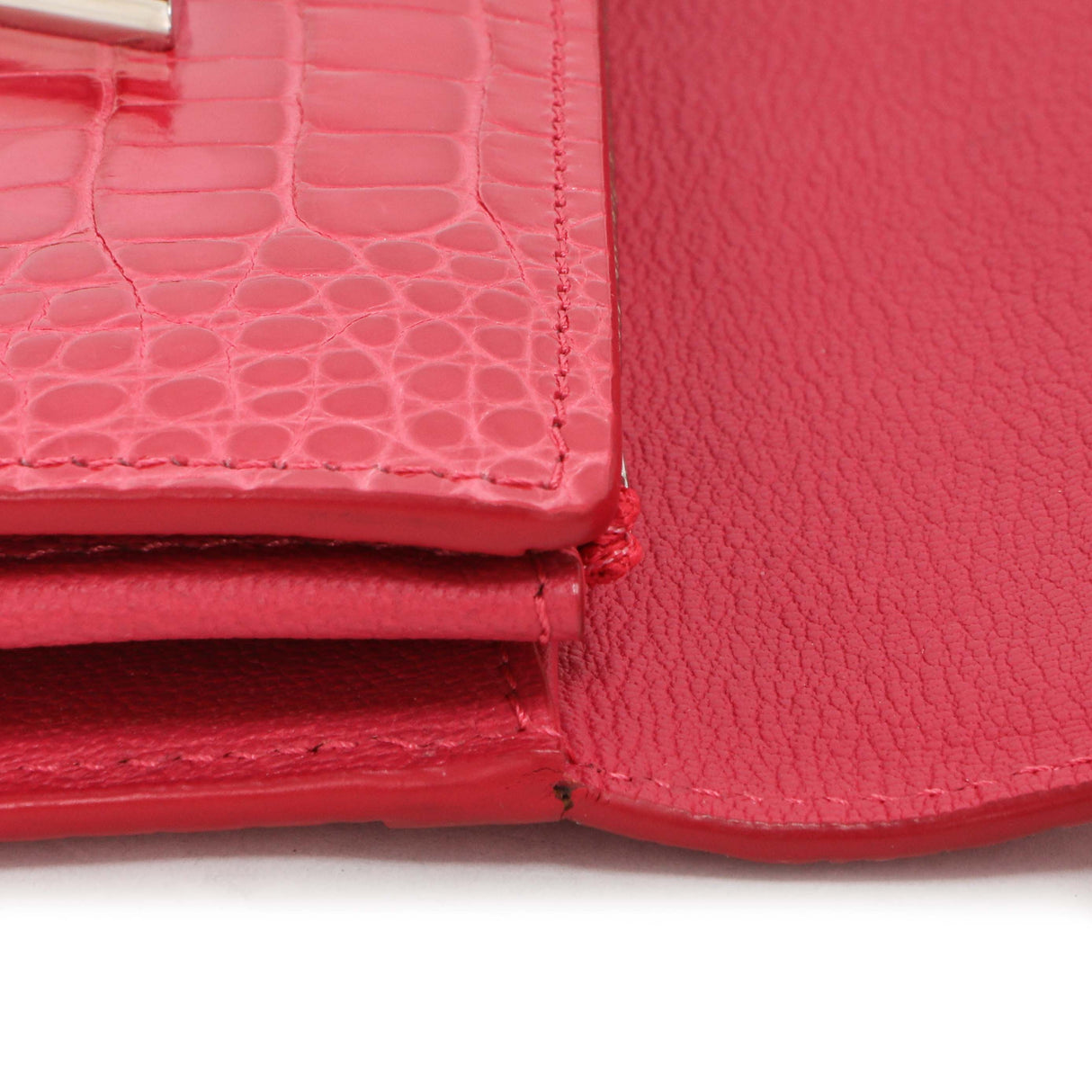Louis Vuitton Pink Alligator Twist Wallet Accessories Louis Vuitton