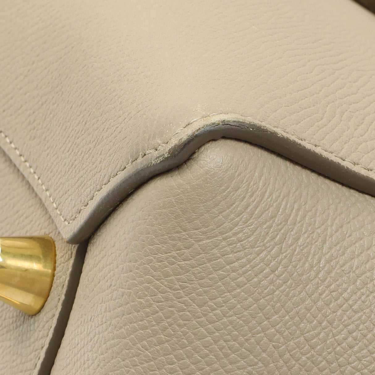 Celine Taupe Grained Calfskin Mini Belt Bag Handbags Celine