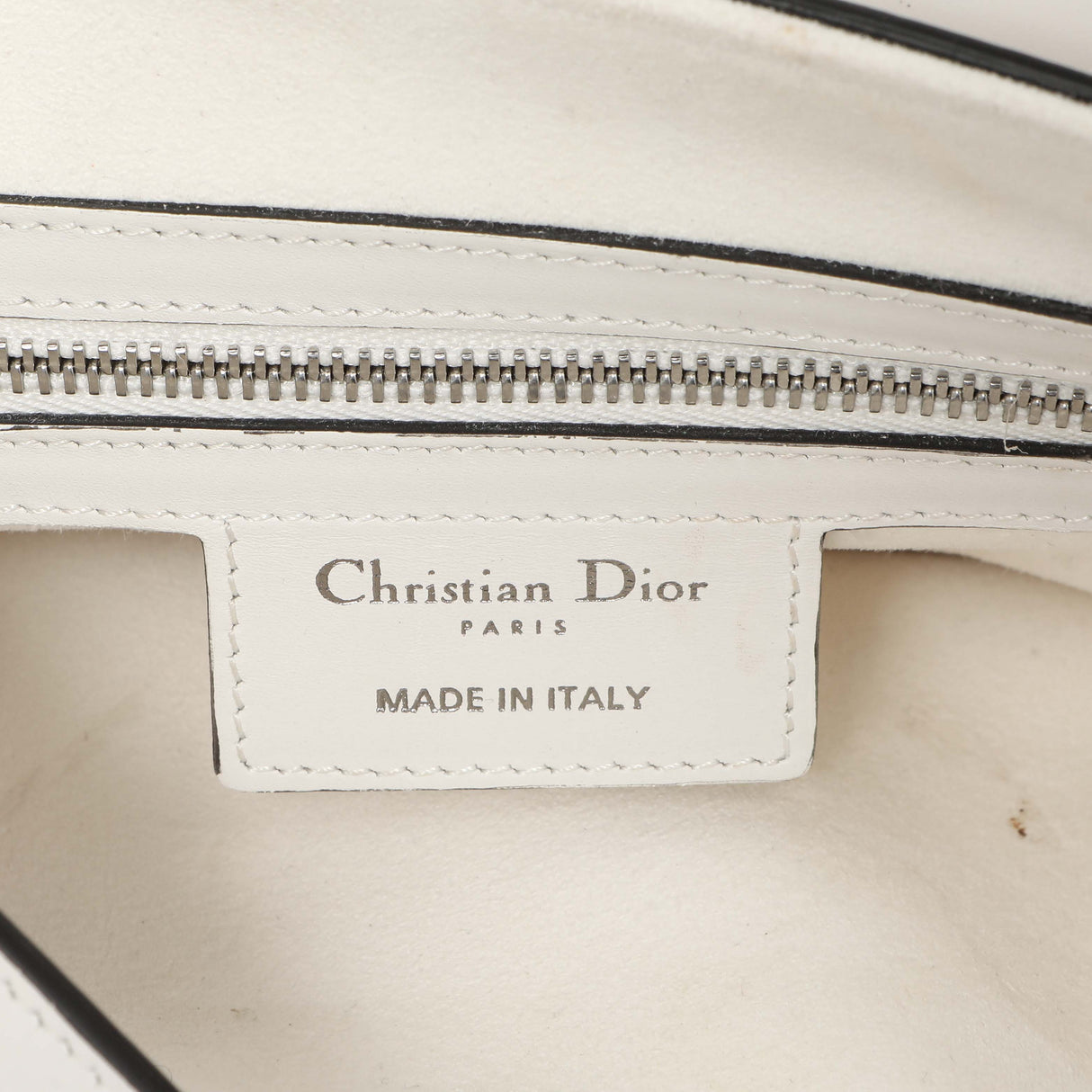 Christian Dior White Calfskin Saddle Bag Handbags Christian Dior