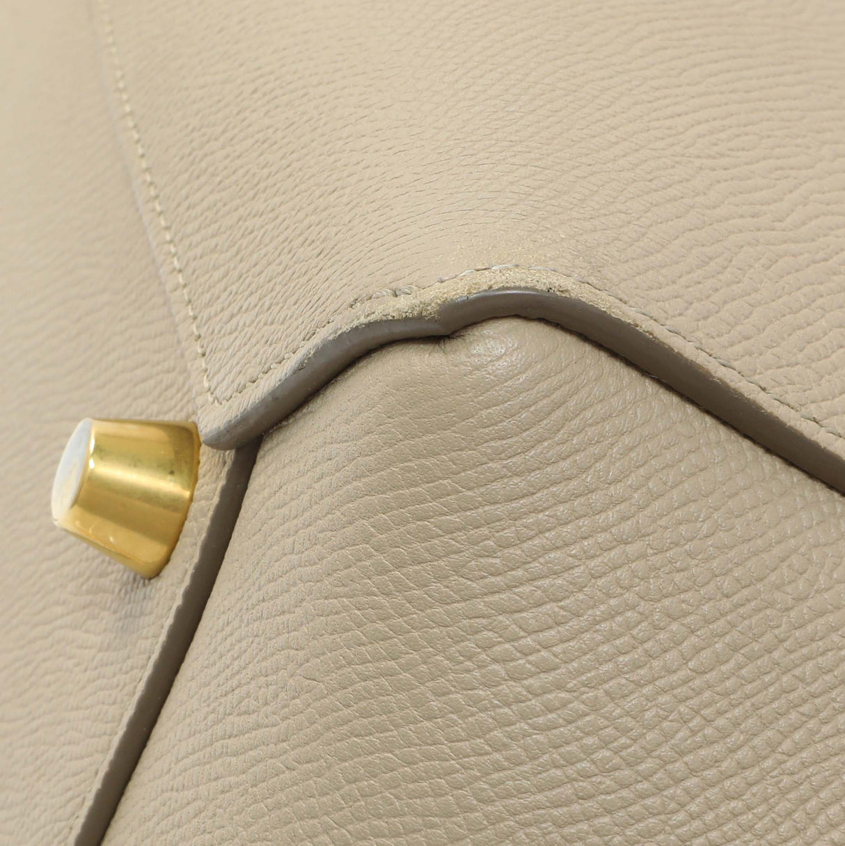 Celine Taupe Grained Calfskin Mini Belt Bag Handbags Celine