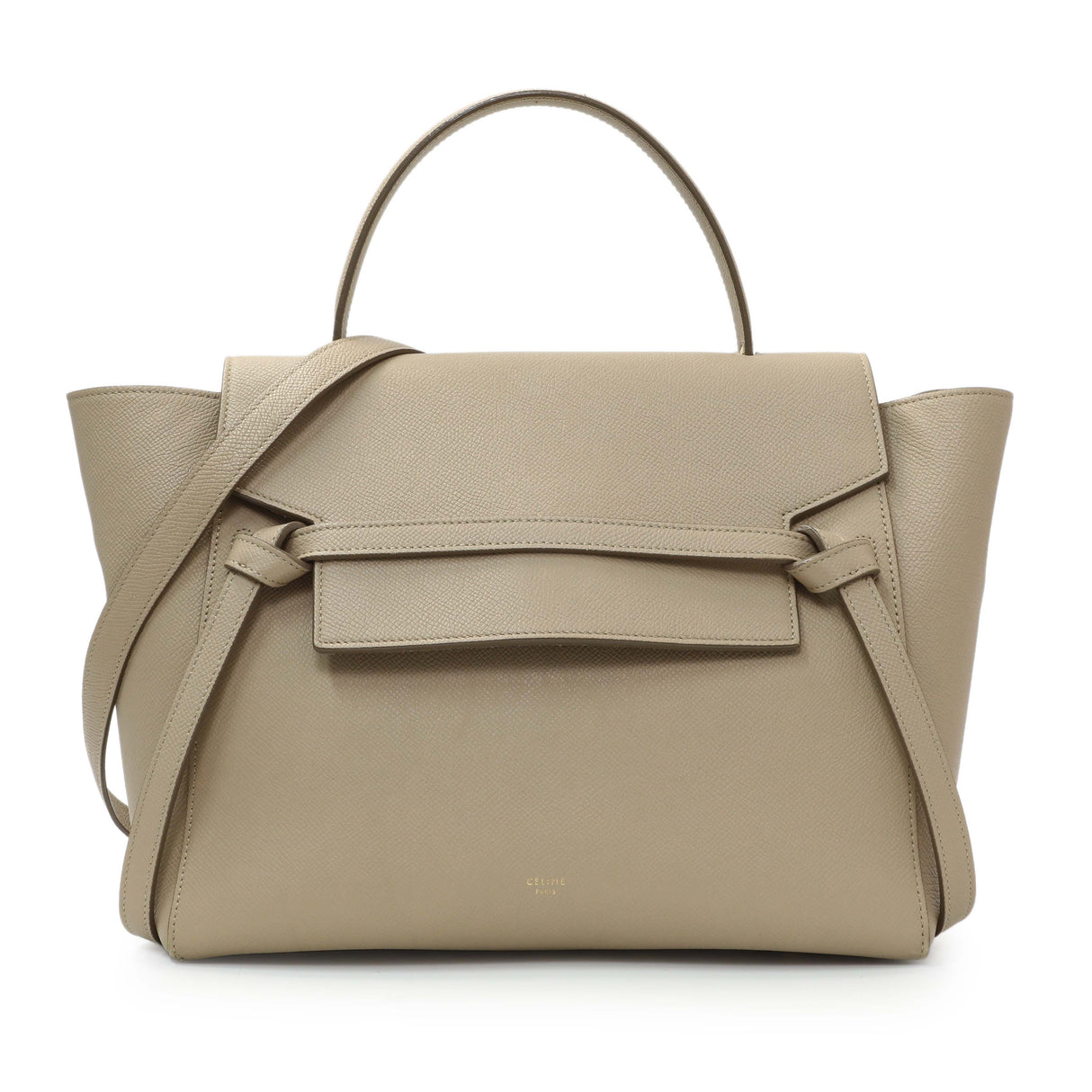Celine Taupe Grained Calfskin Mini Belt Bag Handbags Celine