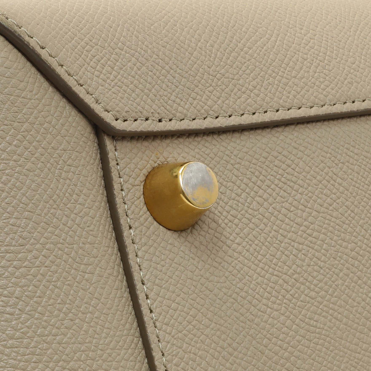 Celine Taupe Grained Calfskin Mini Belt Bag Handbags Celine