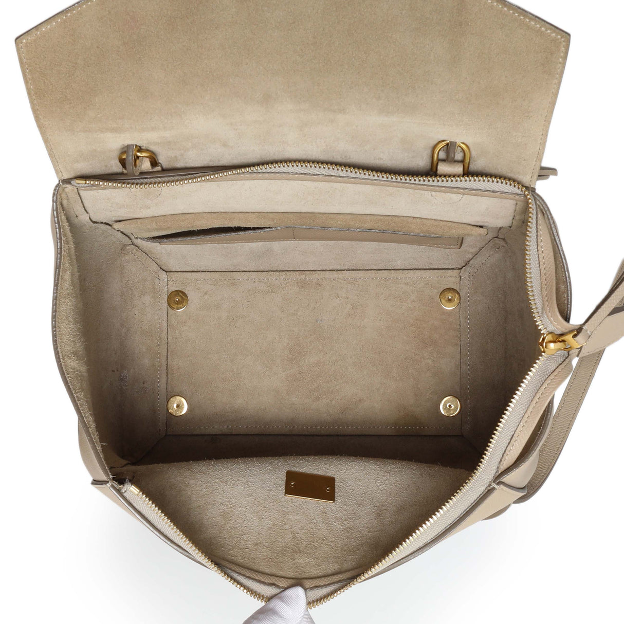 Celine Taupe Grained Calfskin Mini Belt Bag Handbags Celine