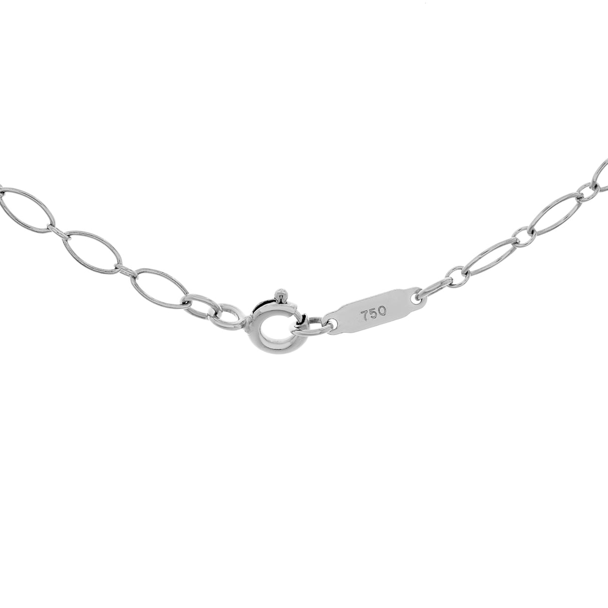 Tiffany & Co. 18K White Gold Diamond 1.5" Crown Key Pendant Designer Jewellery Tiffany and Co