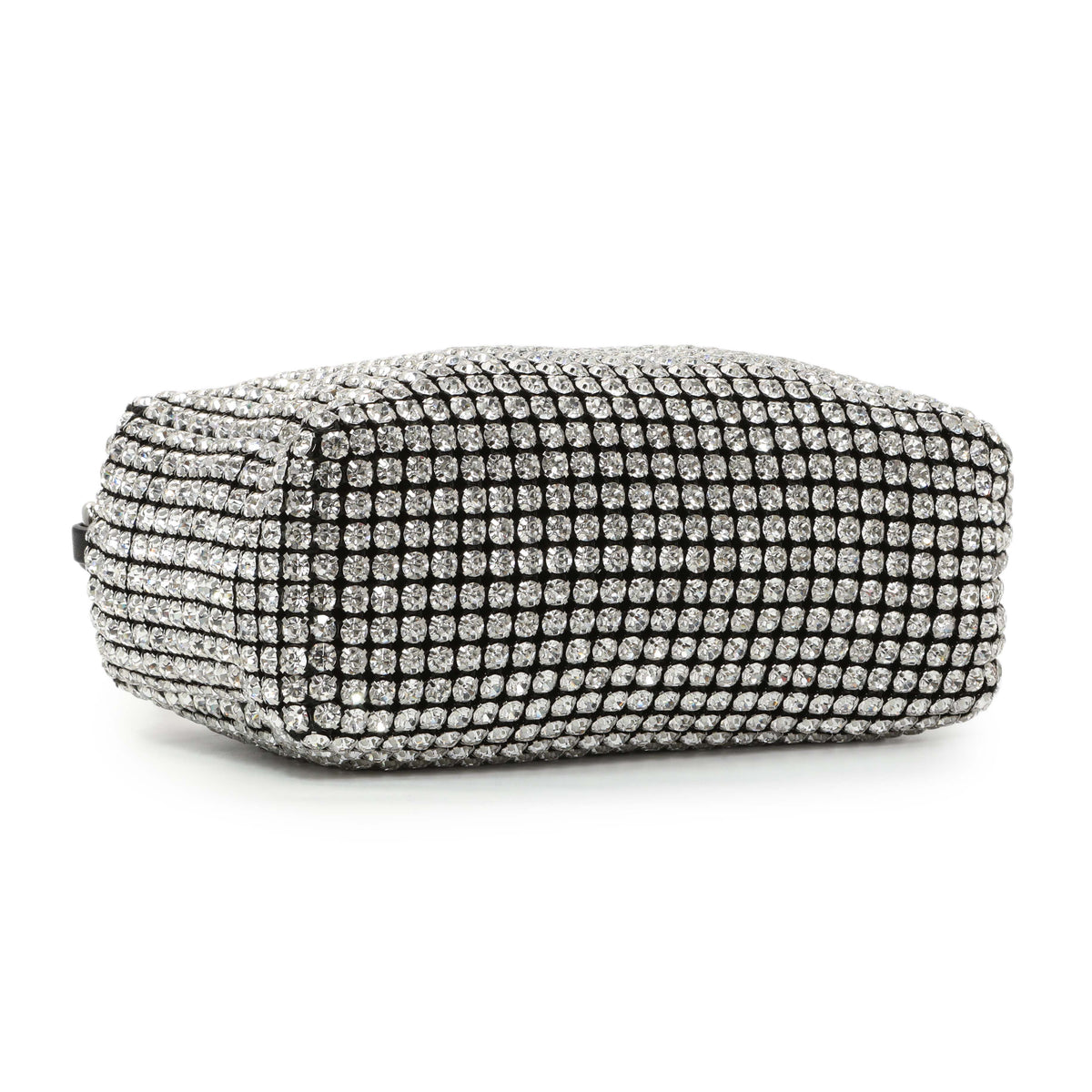 Alexander Wang Black Silver Mesh Crystal Rhinestone Mini Heiress Pouch Handbags Alexander Wang