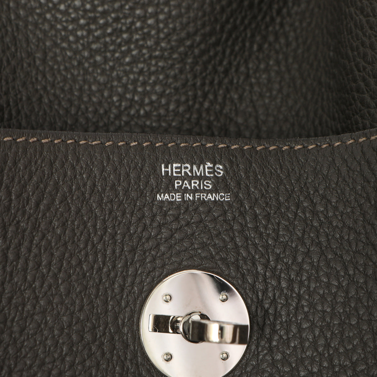 Hermes Etain Etoupe Clemence Lindy 30 Handbags Hermes