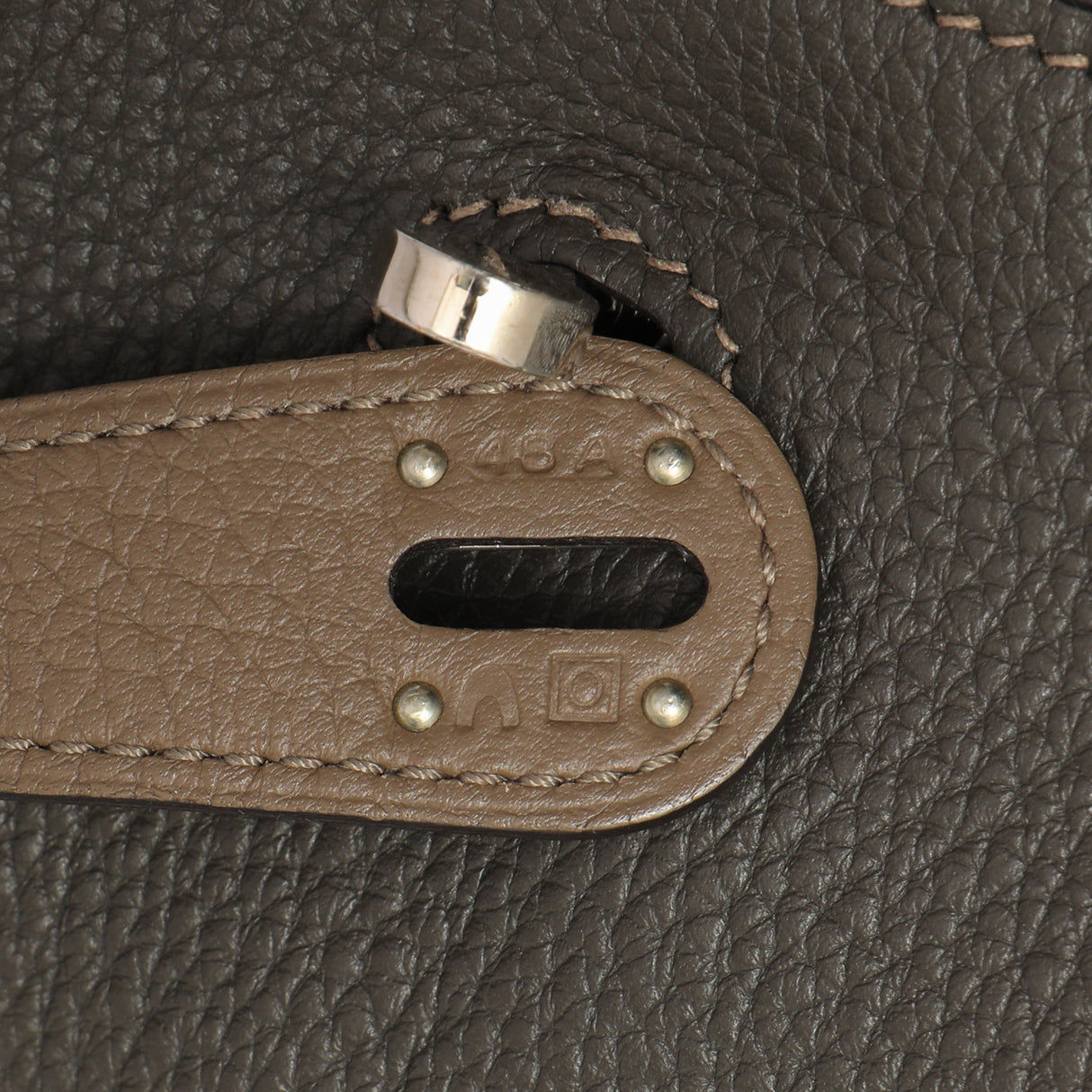 Hermes Etain Etoupe Clemence Lindy 30 Handbags Hermes