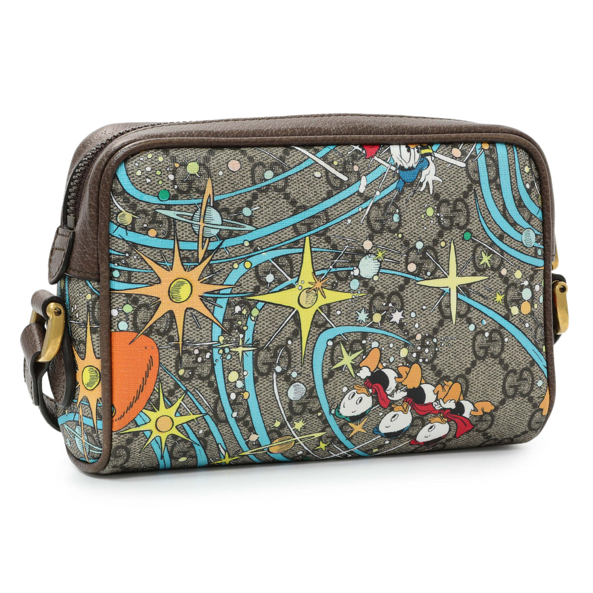 Gucci X Disney GG Supreme Monogram Donald Duck Interlocking G Shoulder Bag Handbags Gucci