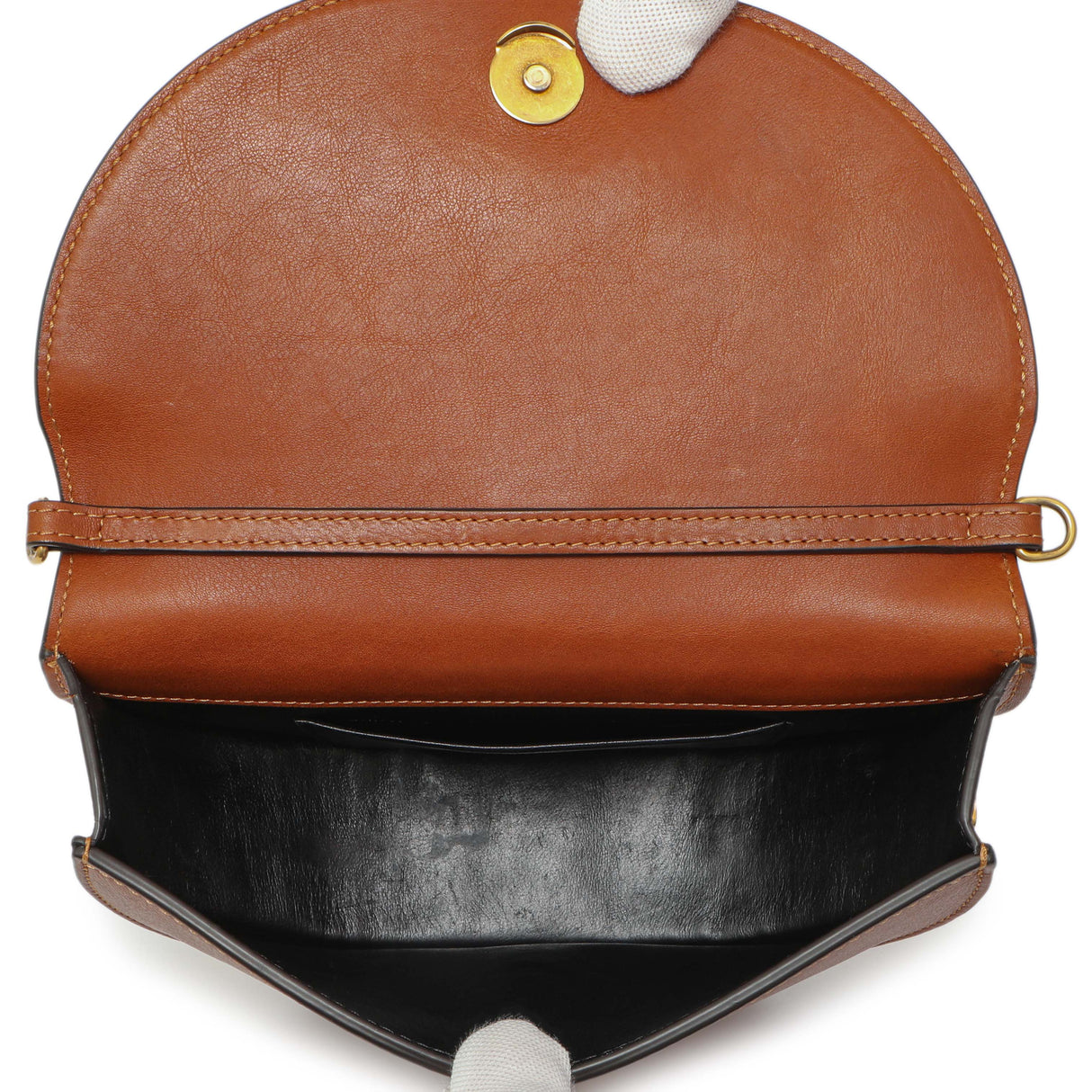 Chloe Brown Calfskin Small Nile Bracelet Minaudiere Bag Handbags Chloe