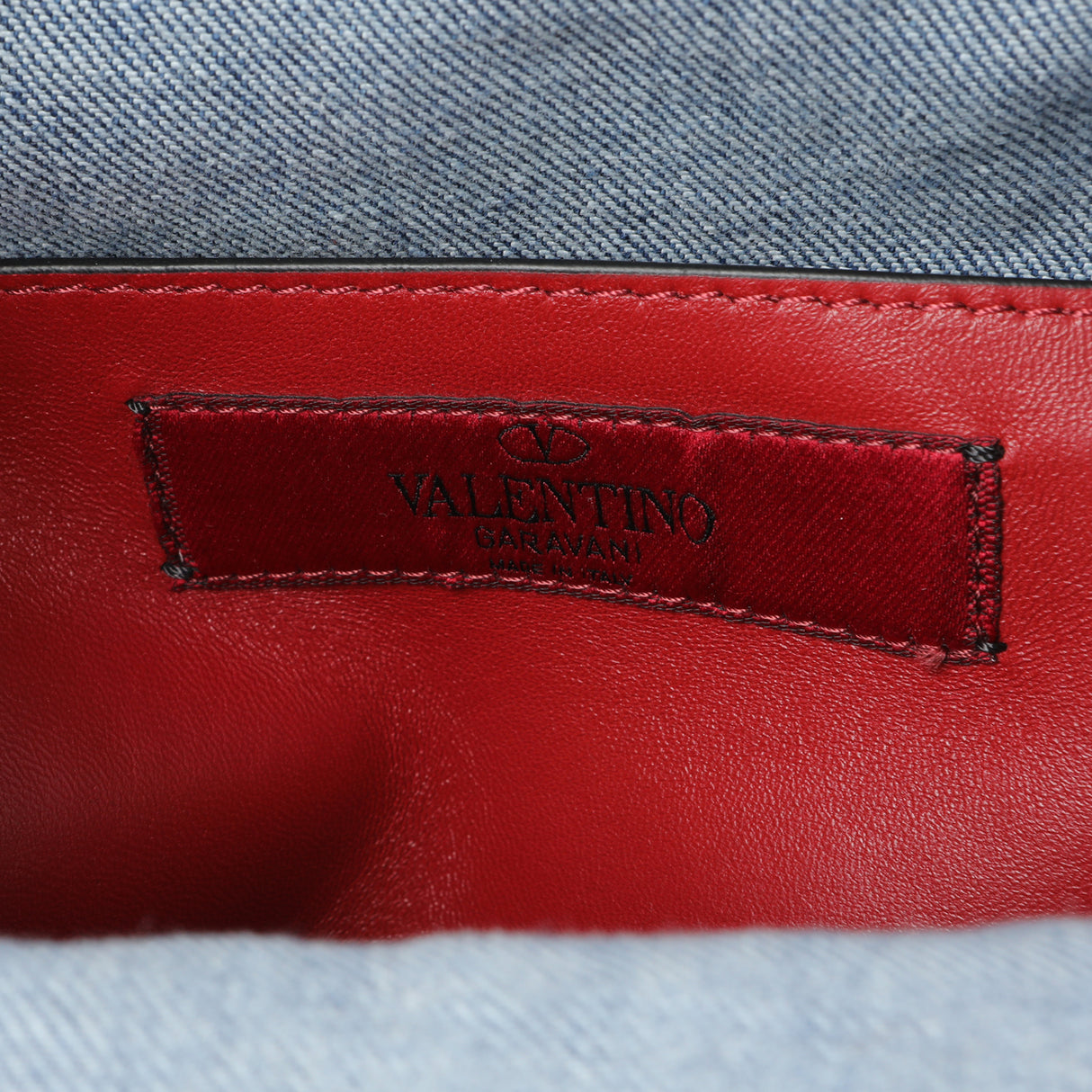 Valentino Blue Denim Mini Rockstud Spike Backpack Handbags Valentino