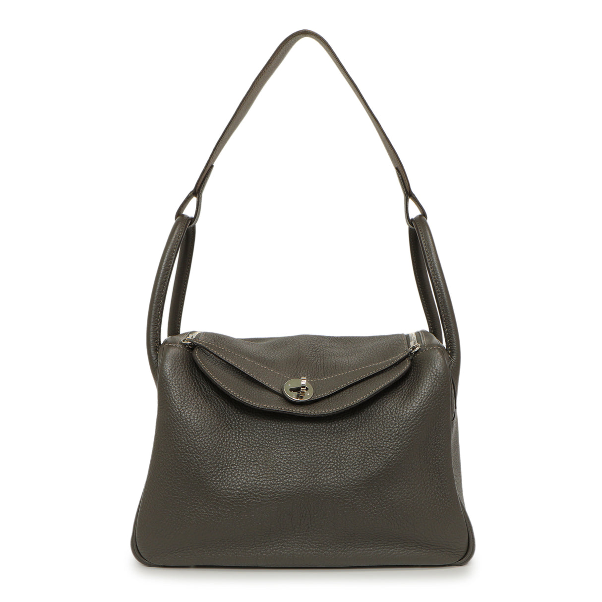 Hermes Etain Etoupe Clemence Lindy 30 Handbags Hermes