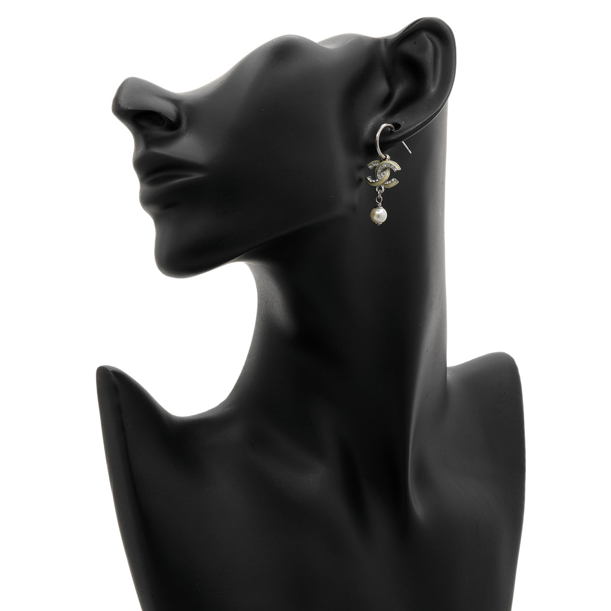 Chanel Crystal CC Drop Earrings Designer Jewellery Chanel
