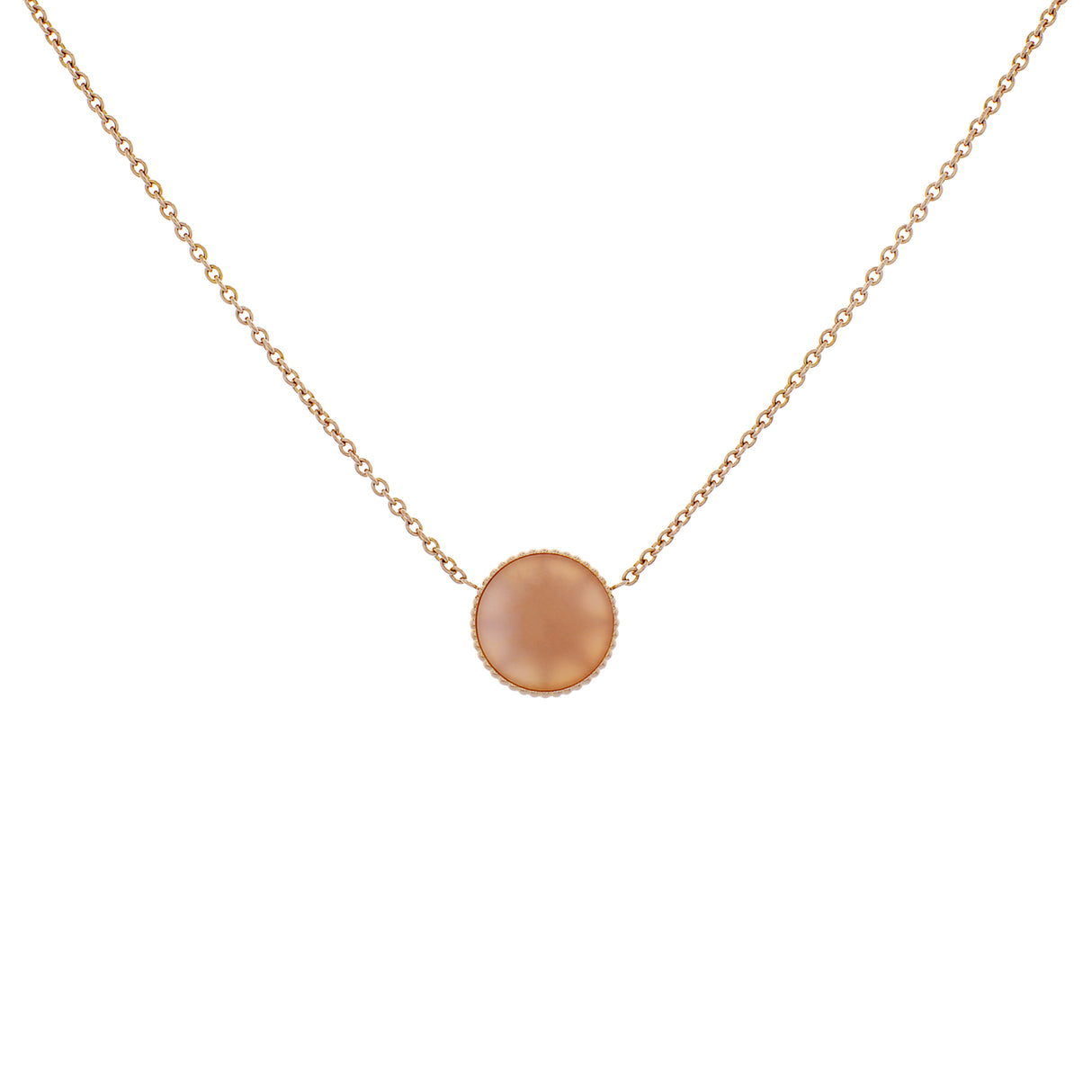 Christian Dior 18K Rose Gold Diamond Pink Opal Rose des Vents Necklace Designer Jewellery Christian Dior