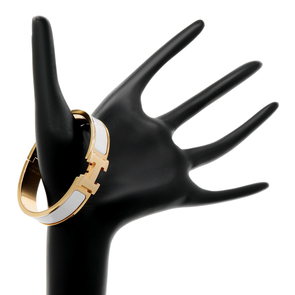 Hermes Rose Gold White Enamel Clic H Bracelet Designer Jewellery Hermes