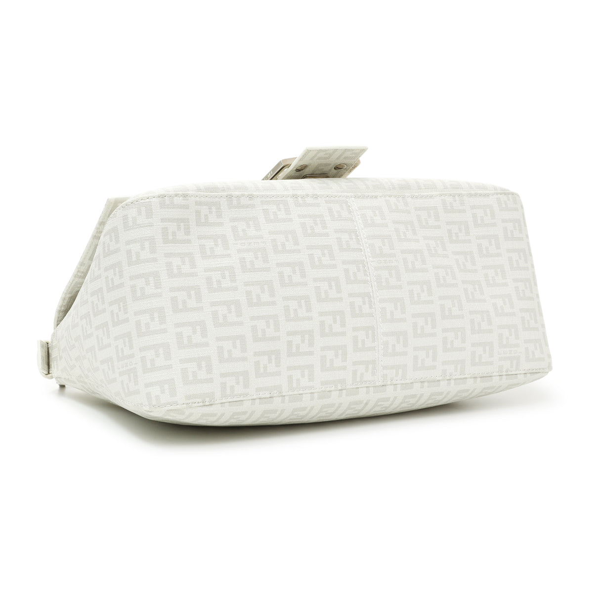 Fendi White Zucchino Mama Baguette Handbags Fendi
